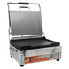 Omcan PG-CN-0679-F single panini grill with smooth 12 x 15 inch cast iron plates