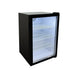 Omcan RS-CN-0130 22 inch black countertop display refrigerator with glass door
