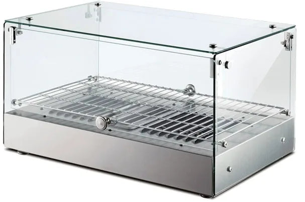 Omcan DW-CN-0035 22 inch single shelf countertop display warmer with square glass
