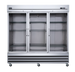 Omcan RE-CN-0067-G-HC glass door reach-in refrigerator angled view