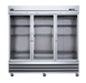 Omcan RE-CN-0067-G-HC glass door reach-in refrigerator angled view