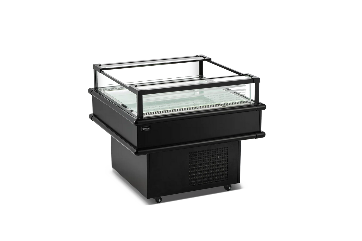 Omcan RE-CN-0900C refrigerated island showcase additional view