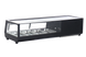 Omcan RS-CN-0042-2 47 inch refrigerated flat glass sushi display case black