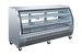 Omcan RS-CN-0200-S 82 inch stainless steel sliding door floor refrigerated showcase