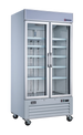 Omcan RE-CN-0039-HC-SW 40 inch white two swing glass door display refrigerator