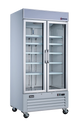 Omcan RE-CN-0039-HC-SW 40 inch white two swing glass door display refrigerator