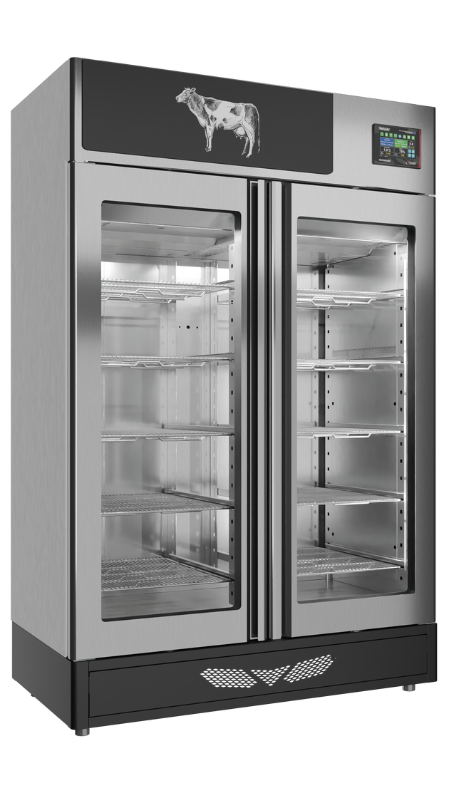 Omcan MAT2004.0 meat curing cabinet angle view
