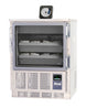 Migali Industries EVOX-U1RG-BB Blood Bank Refrigerator 4.2 Cu. Ft. - single glass door undercounter refrigerator stocked with blood bags, front view