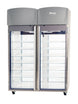 Migali Industries EVOX-2PT-LB-RC Clean Room Pass-thru Refrigerator - two glass doors, clean room side, interior lit with wire shelves