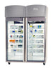 Migali Industries EVOX-2PT-LB-RC Clean Room Pass-thru Refrigerator - two glass doors, clean room side, front quarter view