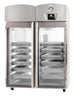 Migali Industries EVOX-2RG-BB Blood Bank Refrigerator 44.9 Cu. Ft. - two glass doors with blood storage baskets and chart recorder, front view