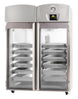 Migali Industries EVOX-2RG-BB Blood Bank Refrigerator 44.9 Cu. Ft. - two glass doors with blood storage baskets and chart recorder, front view