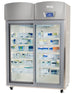 Migali Industries EVOX-2RGS-LB Medical-Grade Refrigerator 44.9 Cu. Ft. - two sliding glass door upright, front quarter view