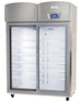 Migali Industries EVOX-2RGS-LB Medical-Grade Refrigerator 44.9 Cu. Ft. - two sliding glass door upright with wire shelves, front view