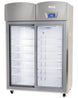 Migali Industries EVOX-2RGS-LB Medical-Grade Refrigerator 44.9 Cu. Ft. - two sliding glass door upright with wire shelves, front view