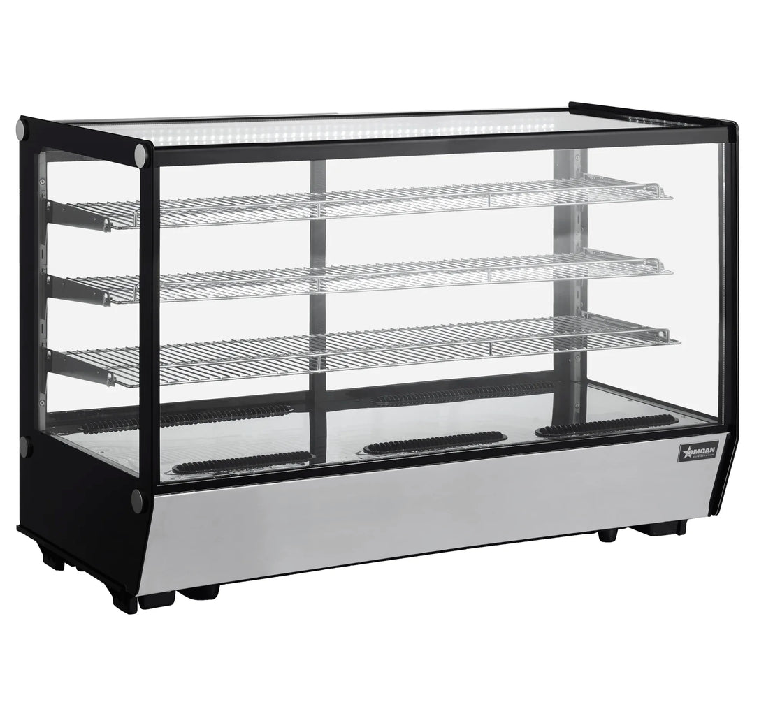 Omcan RS-CN-0225S-5 48 inch square glass countertop refrigerated display