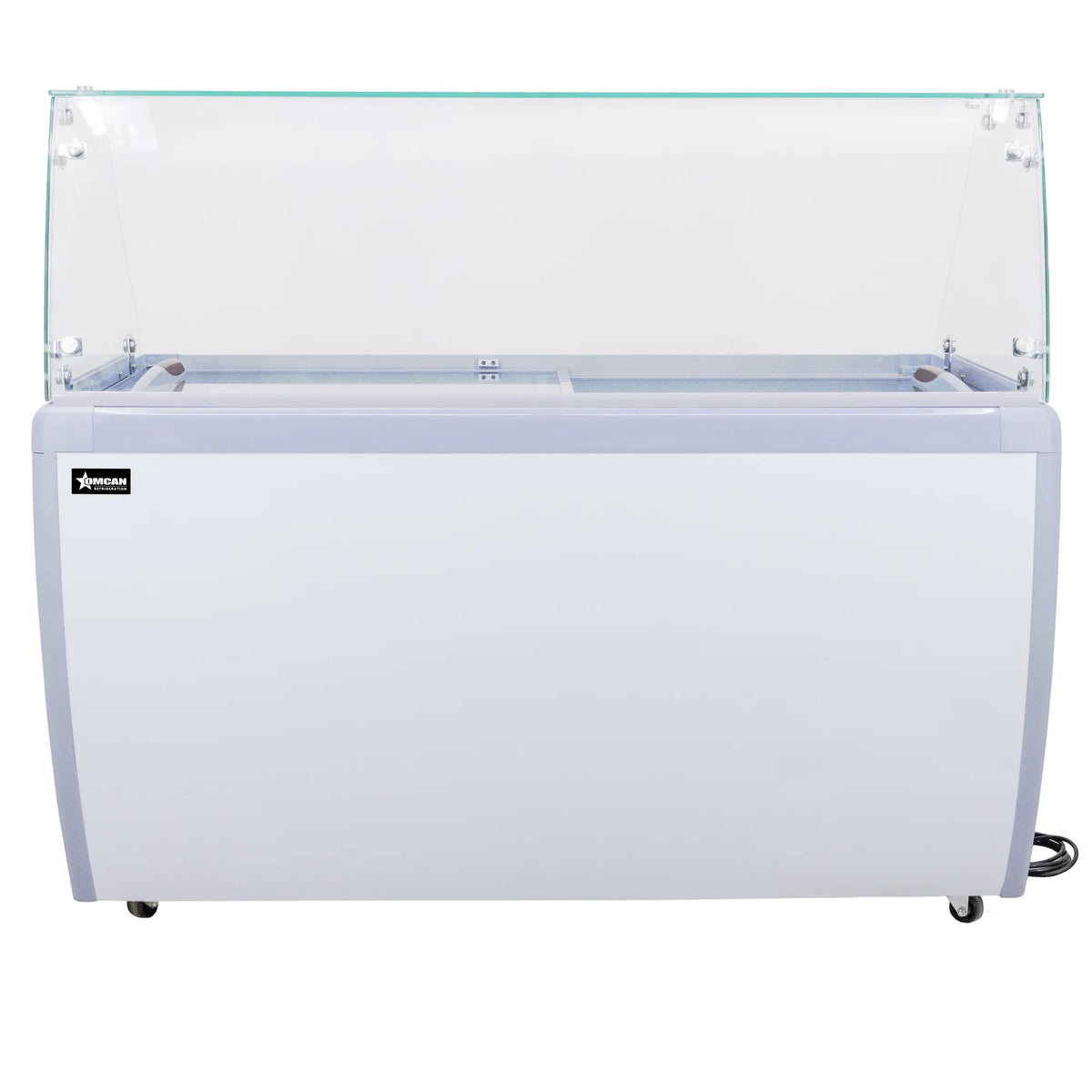 Omcan FR-CN-0460-S ice cream dipping freezer angle view