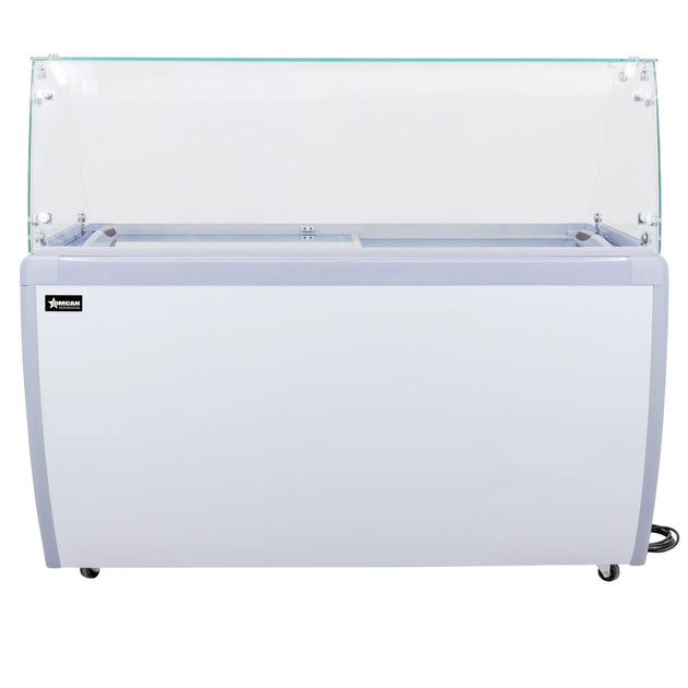 Omcan FR-CN-0460-S ice cream dipping freezer angle view