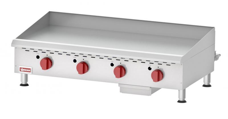 Omcan CE-CN-G48TPF 48 inch Elite countertop gas griddle with thermostatic control