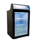 Omcan FR-CN-0098 23 inch black countertop display freezer with top lightbox