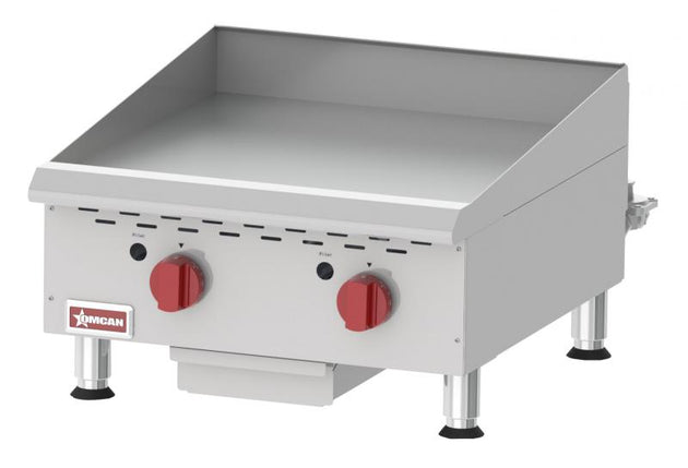 Omcan CE-CN-G24TPF 24 inch Elite countertop gas griddle with thermostatic control