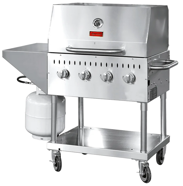Omcan CE-CN-0030-S LP 30 inch propane outdoor BBQ grill