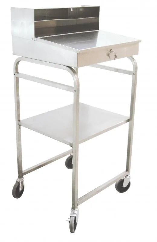 Omcan 13511 24 inch stainless steel mobile receiving desk