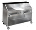 Omcan 48066 61 inch portable bar with ice bin and speed rails