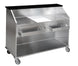 Omcan 48066 61 inch portable bar with ice bin and speed rails