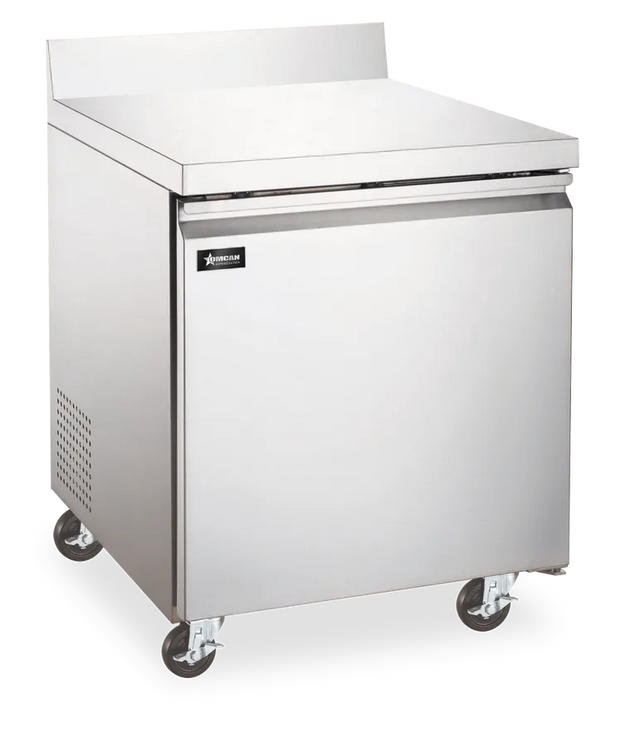 Omcan FR-CN-0686-BS-HC 27 inch one door worktop freezer with backsplash
