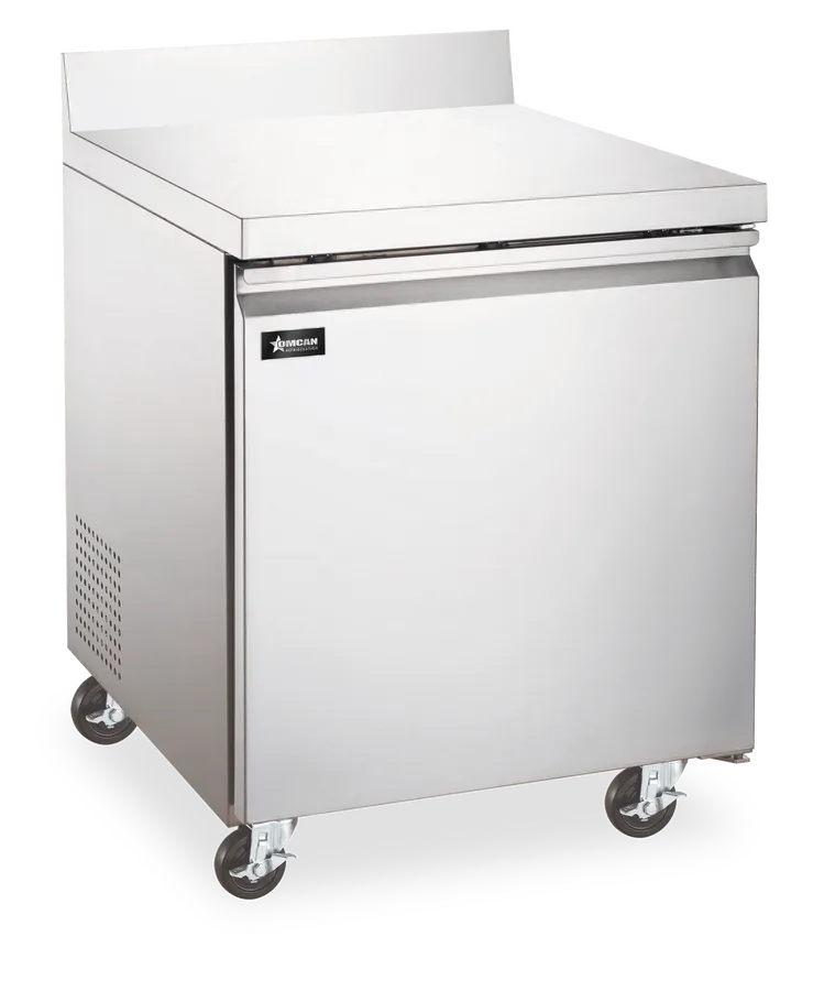 Omcan FR-CN-0686-BS-HC 27 inch one door worktop freezer with backsplash