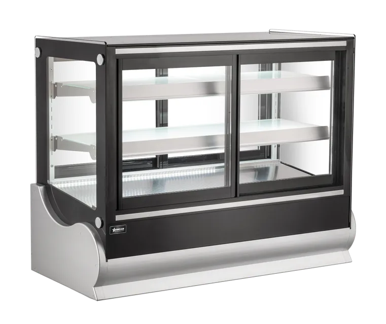 Omcan RE-CN-255B 48 inch black self service countertop display case