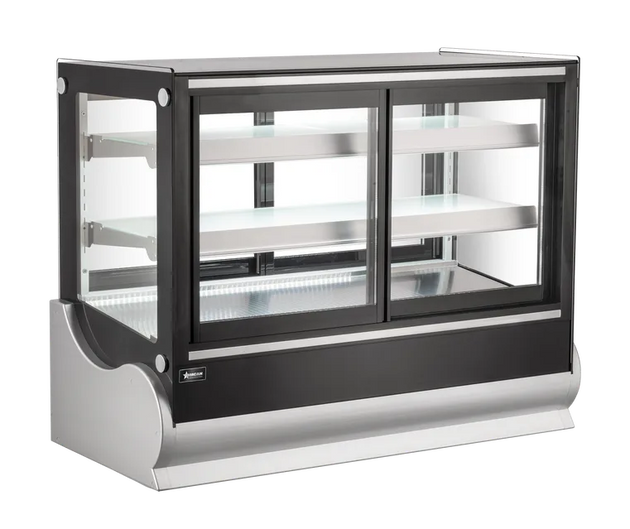 Omcan RE-CN-255B 48 inch black self service countertop display case