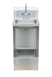 Omcan 47246 hand sink and floor mop sink combination with gooseneck faucet