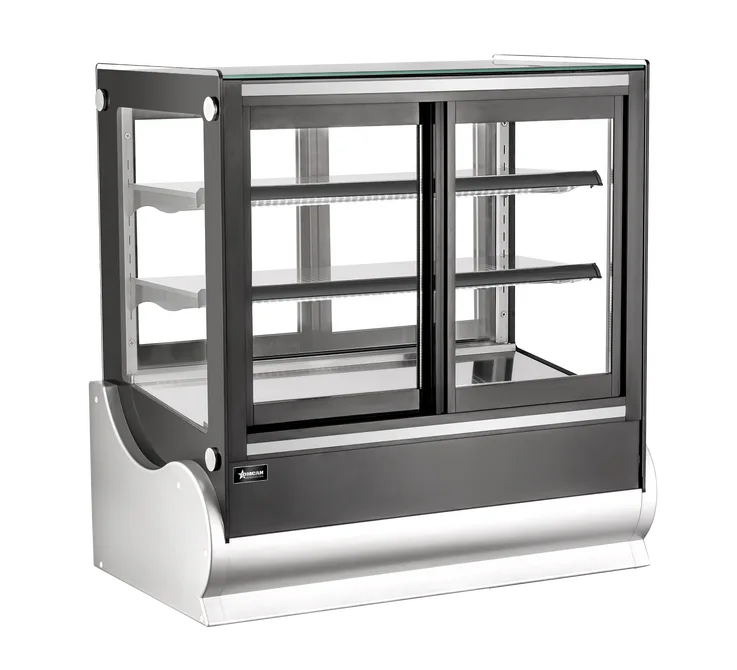 Omcan RE-CN-185B 36 inch black self service countertop display case