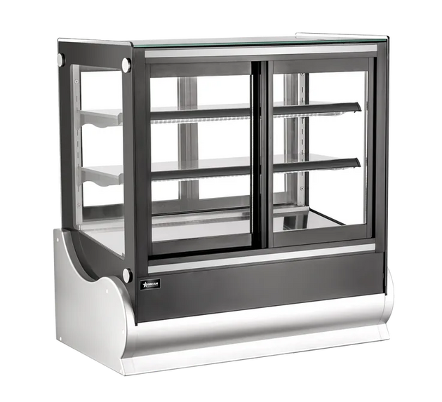 Omcan RE-CN-185B 36 inch black self service countertop display case