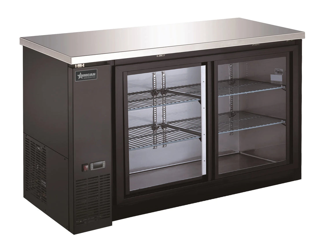 Omcan BB-CN-0016-GY 60 inch two sliding glass door back bar cooler