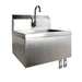 Omcan 46319 fabricated hand sink with knee valve and faucet