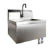 Omcan 46319 fabricated hand sink with knee valve and faucet