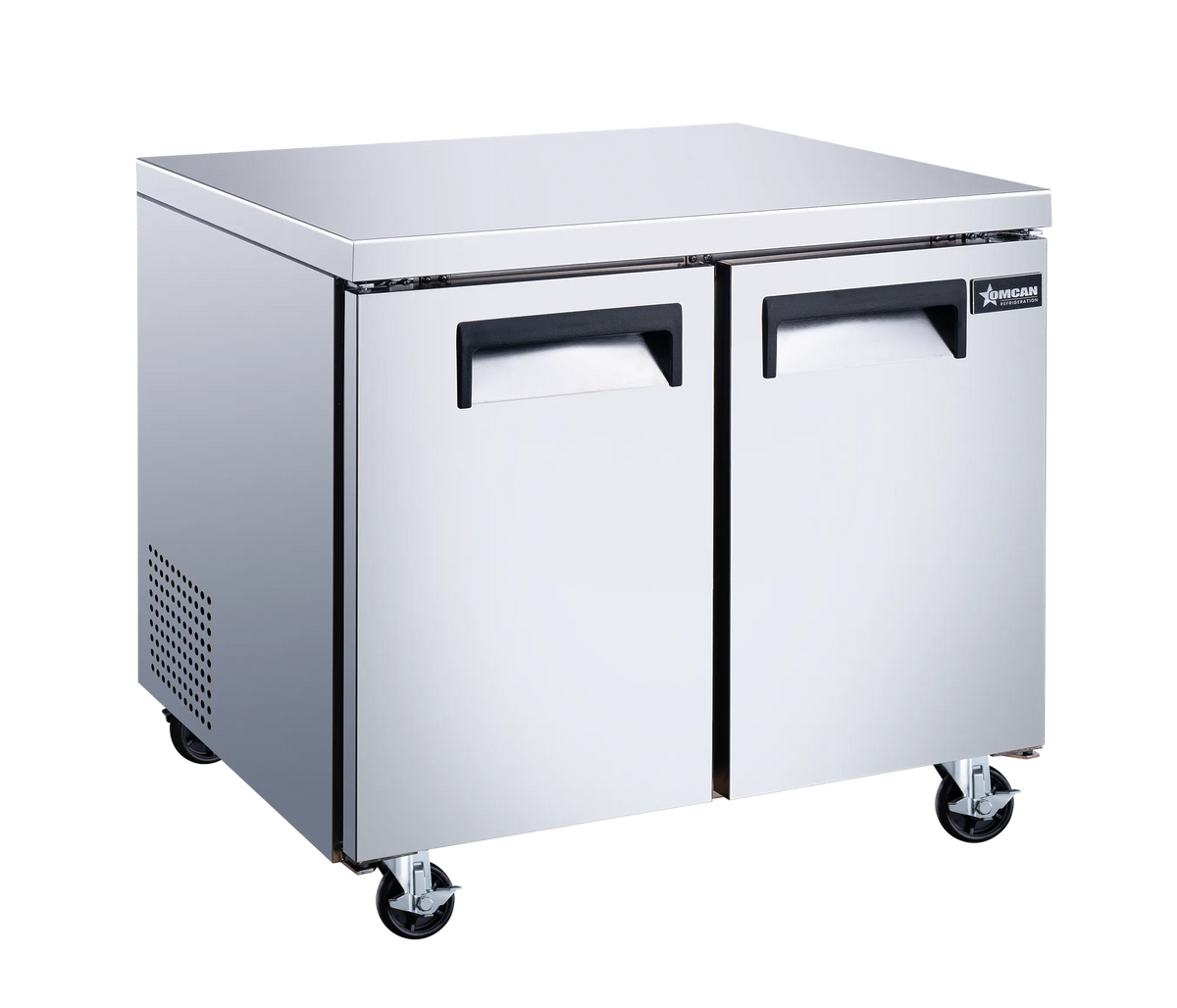 Omcan RE-CN-0008-HC 36 inch two door stainless steel undercounter refrigerator