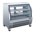 Omcan RS-CN-0120-S 47 inch stainless steel sliding door floor refrigerated showcase