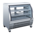 Omcan RS-CN-0120-S 47 inch stainless steel sliding door floor refrigerated showcase