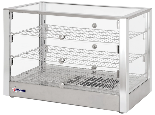 Omcan DW-CN-0115L 28 inch countertop display warmer with three shelves