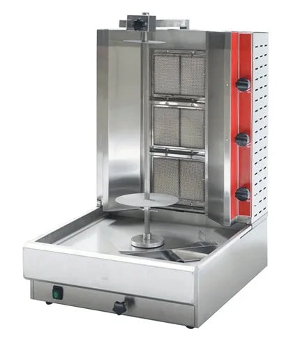 Omcan CE-CN-KB-3 gas doner kebab machine with three infrared burners