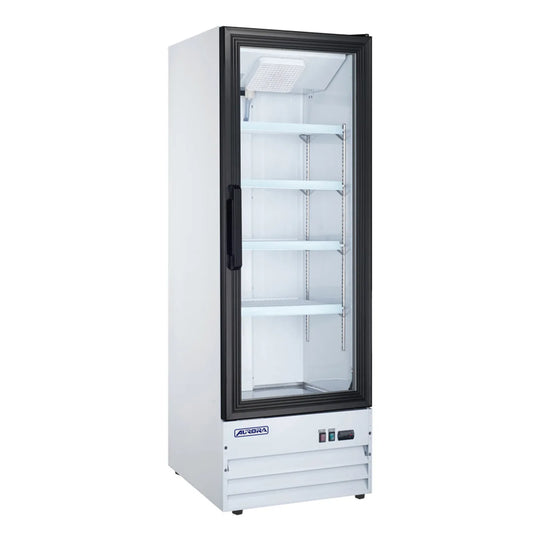 Omcan RE-CN-0009E-HC Aurora 22 inch one glass door display refrigerator in white