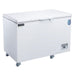 Dukers BD/BG-420 commercial chest freezer with solid hinged lids closed