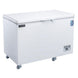Dukers BD/BG-420 commercial chest freezer with solid hinged lids closed