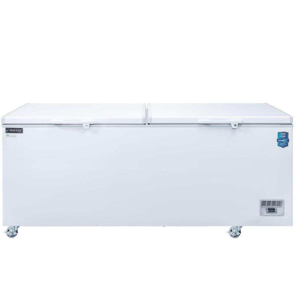 Dukers BD/BG-520 chest freezer shown at an angle