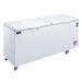 Dukers BD/BG-760 commercial chest freezer with solid hinged lids closed