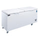 Dukers BD/BG-520 chest freezer interior with removable wire baskets